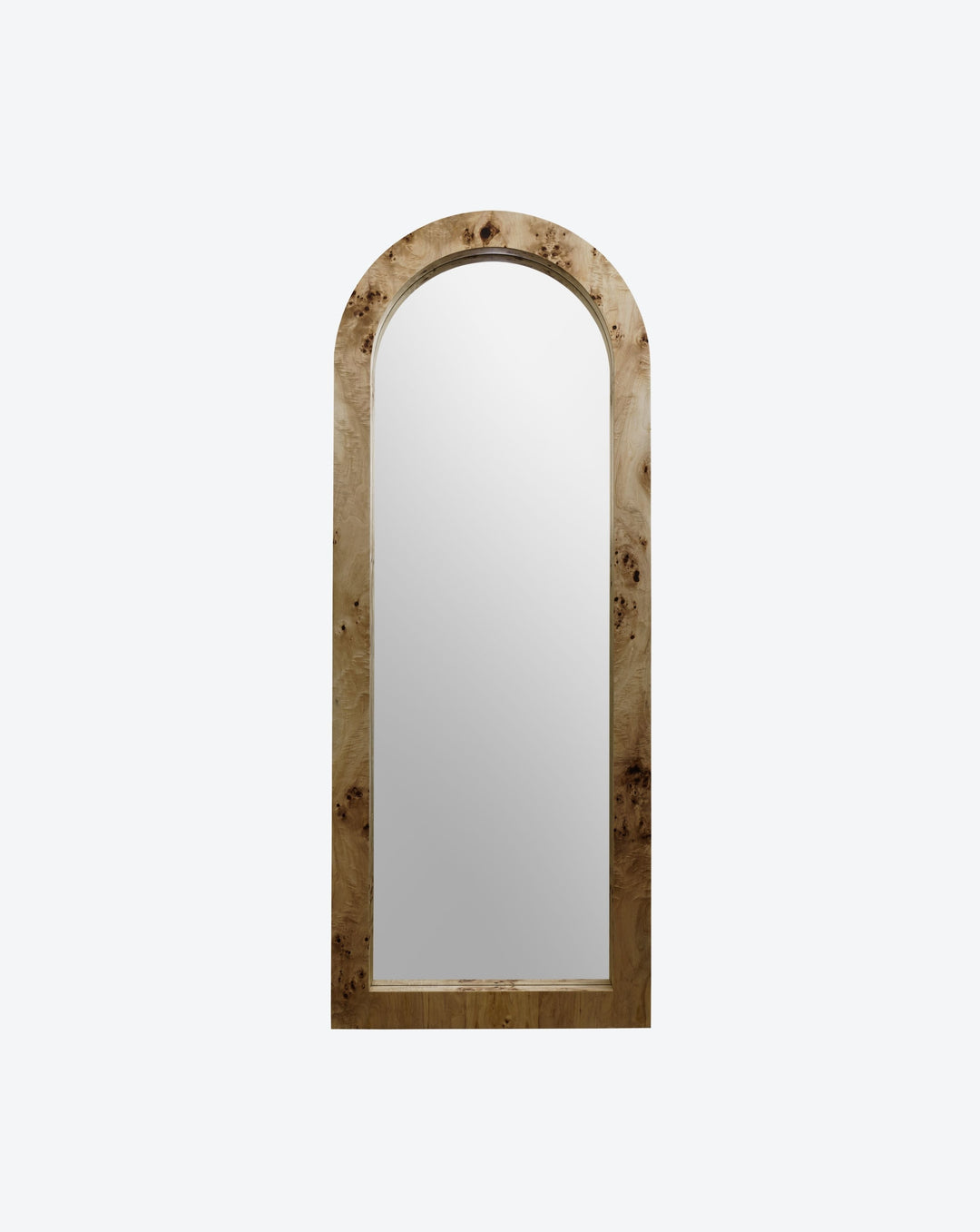 Arc Burl Wood Floor Mirror Ransom and Dunn