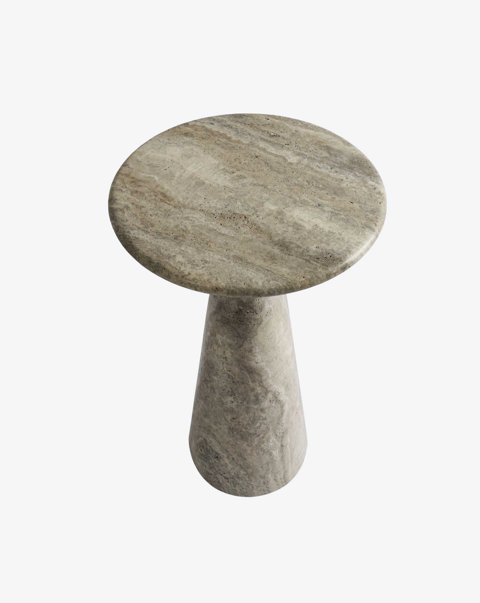 Juno Tall Travertine Side Table