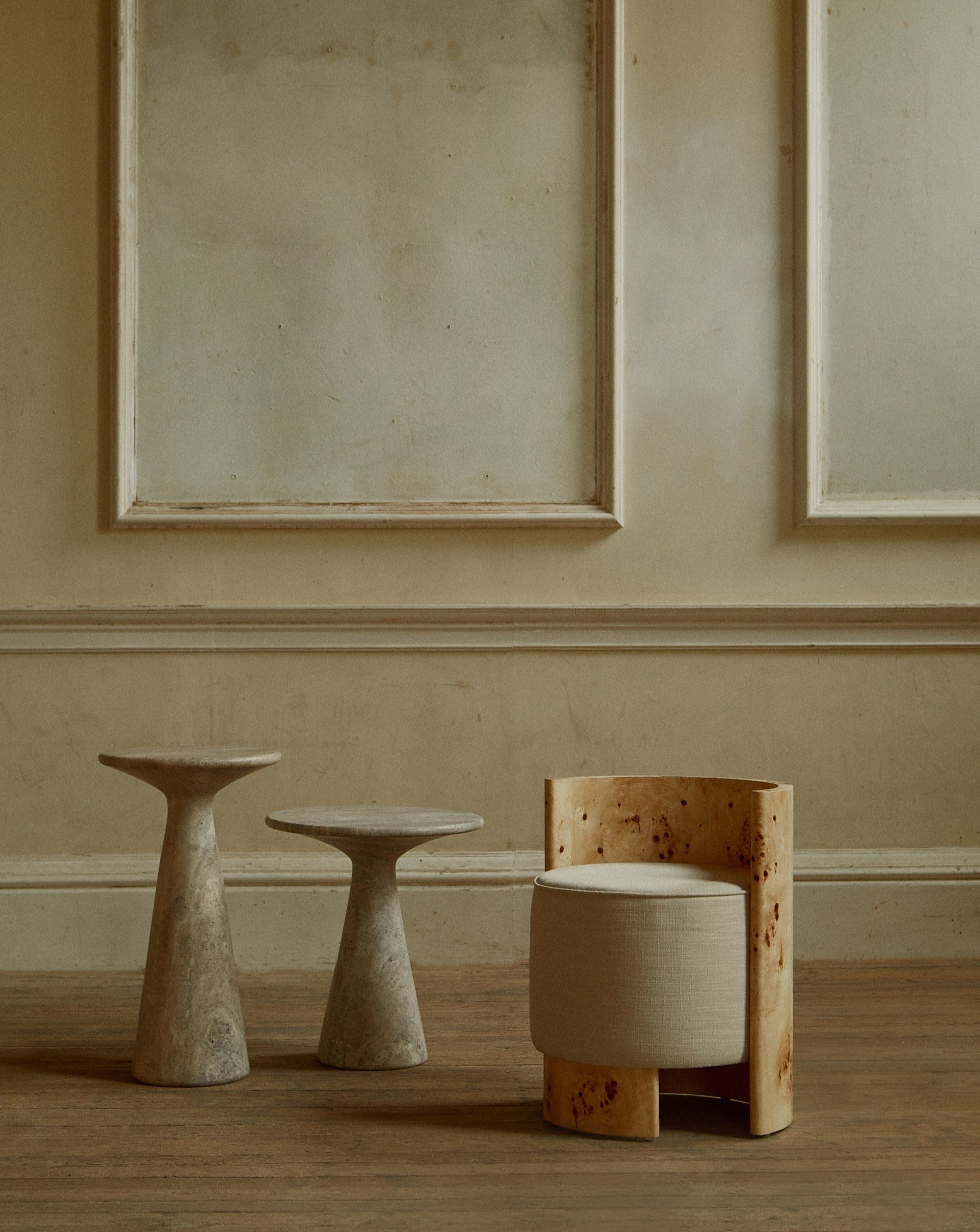 Juno Medium Travertine Side Table